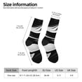 thumbnail image 2 of Vsdgher Abstract Black White Swirls Crew Socks for Men & Women, Breathable Casual Athletic Ankle Socks, 2 of 6