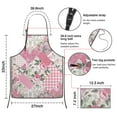 thumbnail image 3 of Pioneer Flower Floral Print Pattern Apron-Garden Aprons for Women with Pockets-Cotton Linen Waterproof Kitchen Cooking Gardening Aprons Adjustable for Kitchen,Cooking,BBQ and Salon 33x27 Inch, 3 of 7