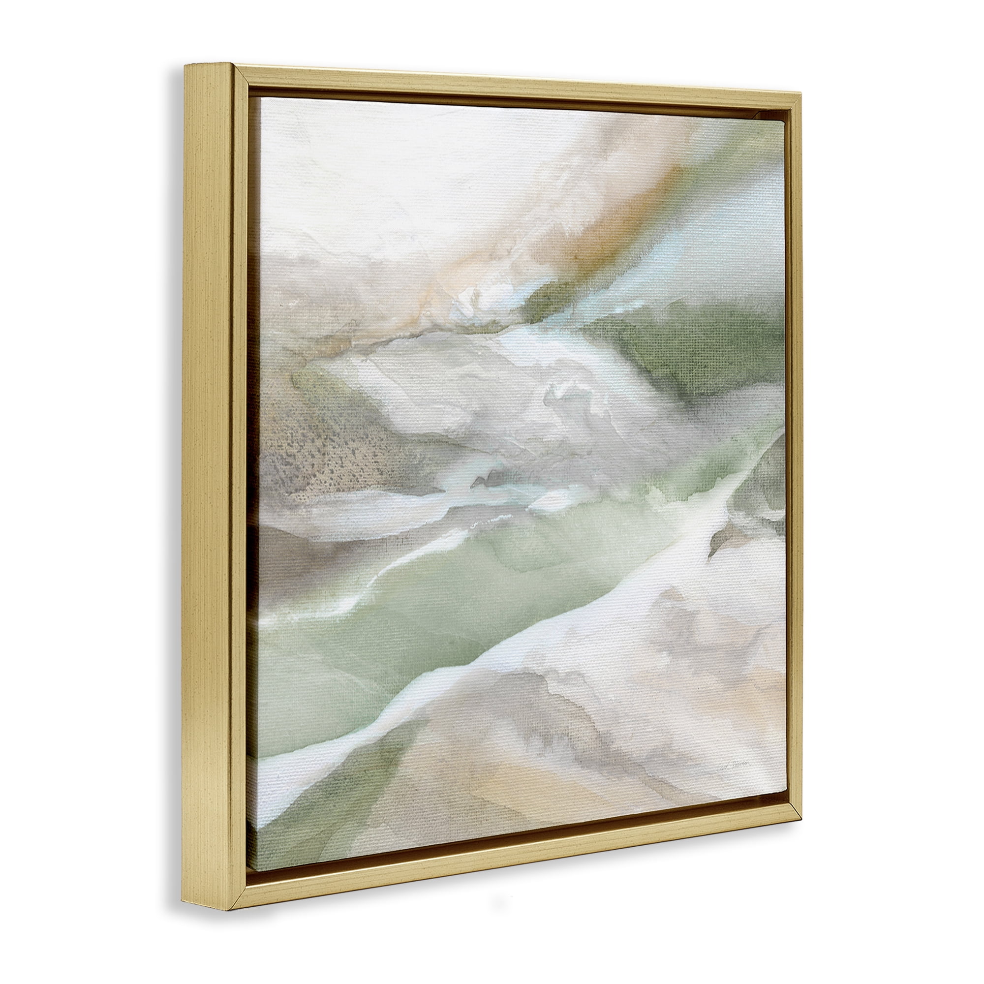 Stupell Industries Serene Misty Landscape Gold Framed Floater Canvas Wall Art, design by Carol Robinson