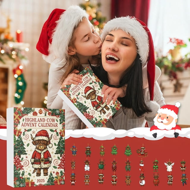 Christmas Advent Calendar Pendant - 24-Day Surprise Countdown Set Suitable For Christmas-themed Decorations For Living Rooms Fireplaces And Christmas Trees