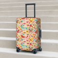 thumbnail image 6 of Disketp Colorful Chicken Elastic Travel Luggage Cover Travel Suitcase Protective Cover For Trunk Case Apply To 18''-32'' Suitcase Cover-Large, 6 of 7