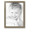 thumbnail image 2 of ArtToFrames 18" x 24" Aged White Gold Picture Frame, 18x24 inch Silver Wood Poster Frame (WOM-2036), 2 of 7