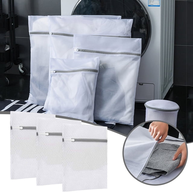 3Pcs Mesh Laundry Bags for Delicates,Lingerie Bags for Washing Delicates,Delicate Laundry Bag,Wash Bag,Laundry Net Bag,Protect Clothes In Washing Machine Essentials for Home,College & Dorm