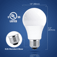thumbnail image 5 of Xtricity A19 LED Light Bulb, 9W (60W Eqv), E26 Base, 3000K, Non-Dimmable, UL Listed (6 Pack), 5 of 6