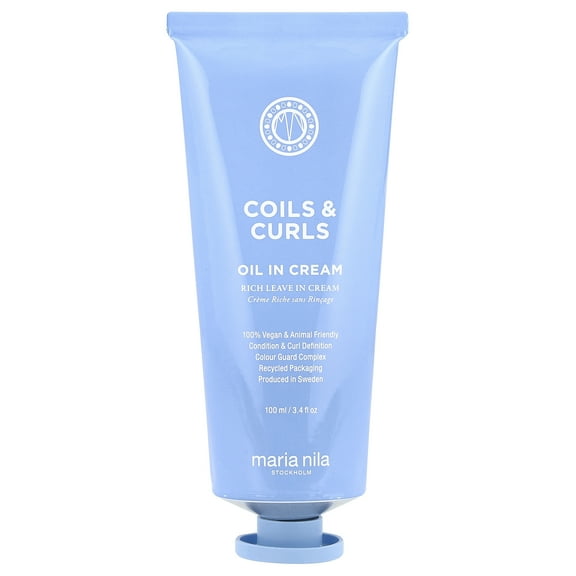 Maria Nila Coils & Curls Oil in Cream, 3.4 fl oz (100 ml)