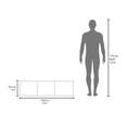 thumbnail image 4 of Miekor Furniture Sahara 47" Wide One - Door Wall Cabinet with Three Shelves and Pull up door for Home Office, Living room, Kitchen, Garage White and Natural Oak 38684, 4 of 8