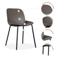 thumbnail image 4 of Set 4 Sillas Noto Plastico para Comedor, Cocina o Jardin con Base de Metal Mundo In  Noto, 4 of 9