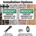 thumbnail image 3 of (2 Pack) Fireplace Gas Shutoff Valve OSHA Emergency Sign 18 Inch X 12 Inch Plastic Sign, Weather Resistant, UV Protected for Workplace, Business, and Construction Site, Made in the USA, 3 of 8