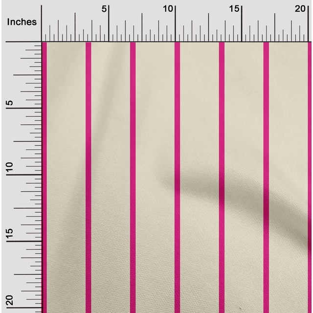 oneOone Polyester Lycra Cream Fabric Pin Stripe Sewing Craft Projects Fabric Prints By Yard 56 Inch Wide