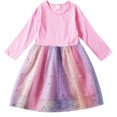 thumbnail image 4 of Bmisegm Back to School Clothes for Girls High Waist Gradient Mesh Long Skirt for Party Princess Wear Girls Skirts 3-4 Years, 4 of 5