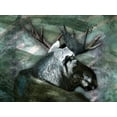 thumbnail image 2 of Prime, Marcus 14x12 White Modern Wood Framed Museum Art Print Titled - Spirit Moose 1, 2 of 4