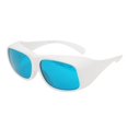 thumbnail image 2 of Gafas de seguridad láser de 650 nm, gafas antiláser con diseño envolvente, gafas de miopía aptas, color blanco, 2 of 9