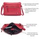 thumbnail image 3 of Bolso bandolera Wise Owl Accessories Small de cuero rojo, 3 of 6