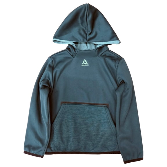 Reebok Boys Dark Green Pull On Hooded Hoodie Sweatshirt X-Small (4-5)