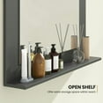 thumbnail image 6 of GVN Wall Mirrors,Rectangle Bathroom Mirror with Shelf 23.5 x 17.5 Inch and Wood Frame-Gray, 6 of 9