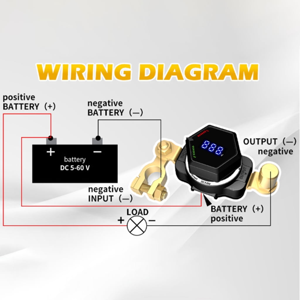 Digital Display Battery Disconnect Switches Waterproof and Precisions Design With Voltage Monitor For Car Truck Boats