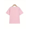 thumbnail image 2 of 100 Days Of School Print Tee, Girls' Casual & Comfy Crew Neck Short Sleeve T-shirt For Spring & Summer, Girls' Clothes For Everyday Activities, 2 of 6