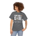thumbnail image 2 of Play like Girl try to keep up for Clark 22 Basketball fan Unisex Cotton Tee, 2 of 7