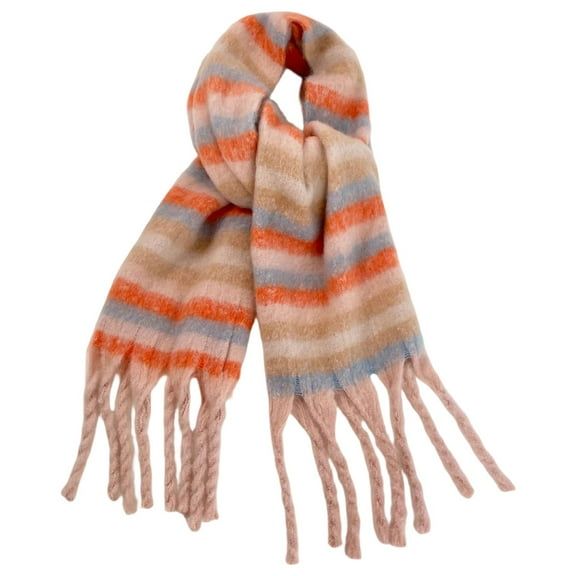 Shawl Winter Scarves Winter Knit Scarf Hat and for Soft Warm Textured Cozy Design Cold Weather