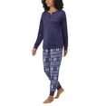 thumbnail image 2 of Nautica Womens Pajamas - Cozy Silky Fleece - 2 Piece Long Sleeve Winter Sleepwear Set for Women (Blue Snow/XX-Large), 2 of 8