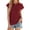 RED, variant on Joyutrip Women Crew Neck Striped Cap Sleeves T-Shirt Top