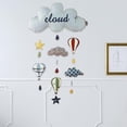 thumbnail image 3 of Lindo móvil de techo con forma de nube para guardería de bebé, juguete hecho a mano, decoración para colgar en la pared, guirnalda Globo aerostático, 3 of 7