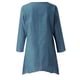 thumbnail image 2 of Gibobby Blusa Manga Larga Mujer Blusa holgada de lino con dobladillo irregular de manga larga de talla grande para mujer, blusa tipo túnica de verano para mujer（Azul， XXXL), 2 of 5