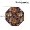 thumbnail image 2 of Leather Coasters with Heat-resistant for Drinks, Tribal Fox Butterfly -标题2 Octagon, 2 of 5