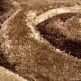 thumbnail image 6 of Allstar Coco Shaggy Area Rug with 3D Brown Spiral Design. Contemporary Formal Casual Hand Tufted (5' x 7'), 6 of 7