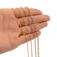 thumbnail image 6 of 1.5-3.2mm Women's Wholesale Lots Rose Gold Stainless Steel Plated Rolo Chain, 6 of 6
