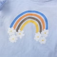 thumbnail image 5 of Gyexs Girls Blue Tank Top Set Size 5T-6T Cute Cartoon Printed Sleeveless Tops Shorts 2 Piece Summer Outfits(Rainbow, X13-Light Blue, 5-6 Years), 5 of 6