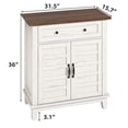thumbnail image 2 of Farmhouse Storage Cabinet, Rustic Buffet Sideboard Cabinet with Drawer and Doors, Multi-Functional Entryway Storage Cabinet for Kitchen, Dining Room, Entryway, 2 of 7