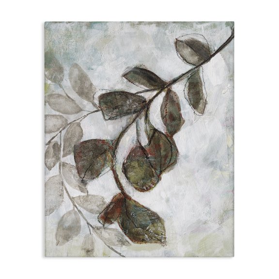 Stupell Industries Traditional Fall Season Tree Branches Soft Sketch Leaves Canvas Art, 16 x 20, by Jennifer Goldberger
