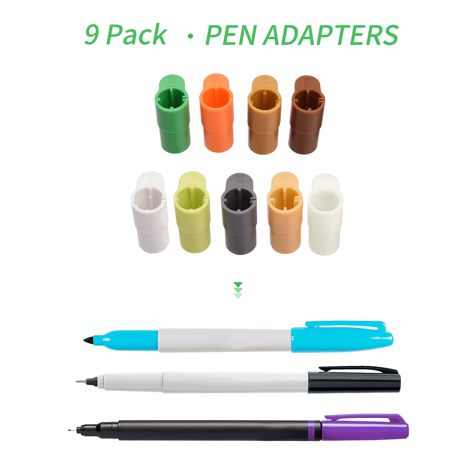 E/T Pen Adapter Holder Set|Accessories Compatible With Cricut|No Need For Depth Calibration|Sturdy And Useful|3 Sets Of Pen Adapter. 