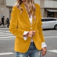 thumbnail image 2 of LIUJUNSHOP Velvet Blazer Women Casual Business Button Up Jacket Fall Winter Coats Notch Lapel Work Office Suit Jackets Blazer, 2 of 4