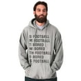 thumbnail image 4 of Bored Football Sport Schedule Hoodie Hooded Sweatshirt Men Brisco Brands M, 4 of 6