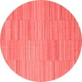 thumbnail image 1 of Ahgly Company Indoor Round Abstract Red Contemporary Area Rugs, 3' Round, 1 of 4