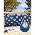 thumbnail image 2 of Outdoor Throw Pillow Cover Baseball Sports American Ball Sport Waterproof Cushion Covers 2 Pack Blue Pillow Cases Home Decoration for Patio Garden Couch Sofa, 2 of 6