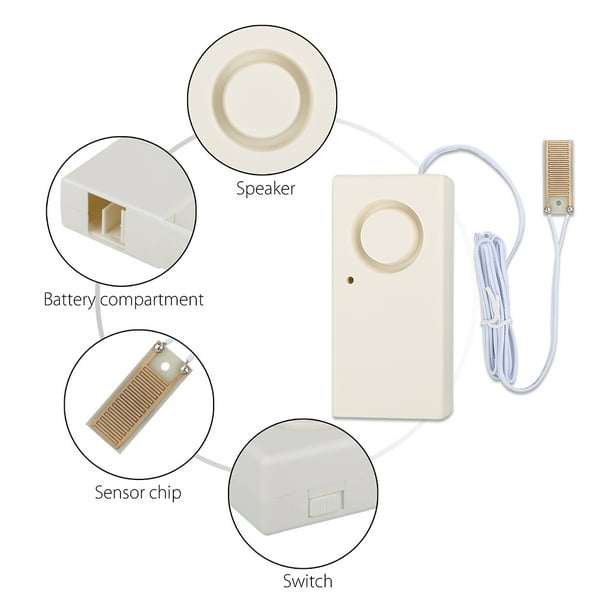 Bathroom Kitchen Flood Alarm Automatic Alarms for Office Water Sensor ...