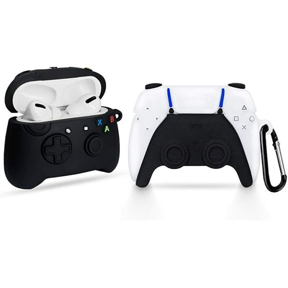 wonima88 EXIN DECHEN [2Pack] Game Controller Airpods Pro Case/Airpods Pro 2 Case, 3D Cute Fashion Cool Cover, Unique Stylish Funny Protective Skin Accessories Silicone Case for Boys Girls Men