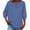 Light Blue a1, variant on Womens Peter Pan Collar Shirts Summer 3/4 Puff Sleeve Casual Blouses Spring Trendy Loose Fit Drawstring Linen Tops S-2XL