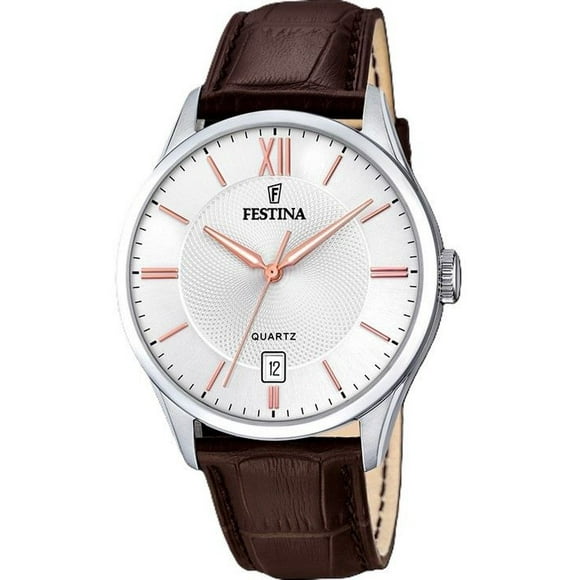 Festina Classics Leather Strap White Dial Quartz F20426-4 Men's Watch