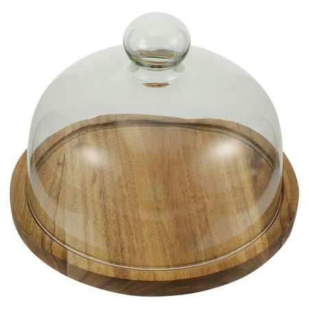 

OUNONA Dessert Glass Protective Cover Food Fresh-keeping Cover Cake Hood with Tray