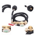 thumbnail image 4 of Manguera De Recarga De Tanque De Gas, Interfaz QCC1 Tipo 1 Máximo 350 PSI Manguera Adaptadora De Recarga De Gas 4 Pies Anticorrosiva Con Manómetro Para Tanques De 1-20 Lb, 4 of 7