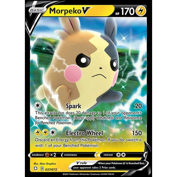 Pokemon Shining Fates Ultra Rare Morpeko V #37