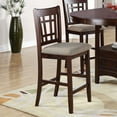 thumbnail image 2 of Cterwk Height Dining Chair with Beige Upholstered Seat, Set of 2, Brown, 2 of 5