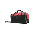 thumbnail image 3 of Travelers Club 22-inch Rolling Duffel with Telescopic Handle -Red, 3 of 6
