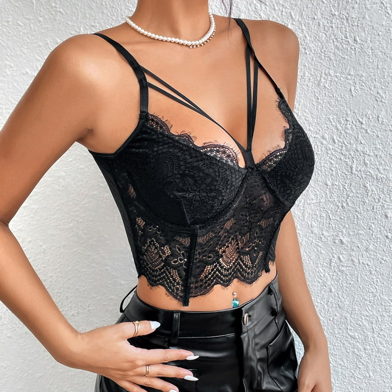 SELONE Lingerie Tops for Women Corset Tops Underwire Sleeveless