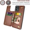 thumbnail image 3 of Motorola Moto G Stylus 5G 2023 Case,Takfox PU Leather Folio Wallet Case with Card Slots Holder Kickstand Double Magnetic Clasp Shockproof Anti-Scratch Protective Cover for Moto G Stylus 5G 2023-Brown, 3 of 10