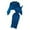 Blue, variant on Pearl Beaded Knit 2 Piece Set for Women, Round Neck Crop Sweater with One Shoulder Midi Dress, Fall Winter Elegant Outfit, 2 Piece, One Size